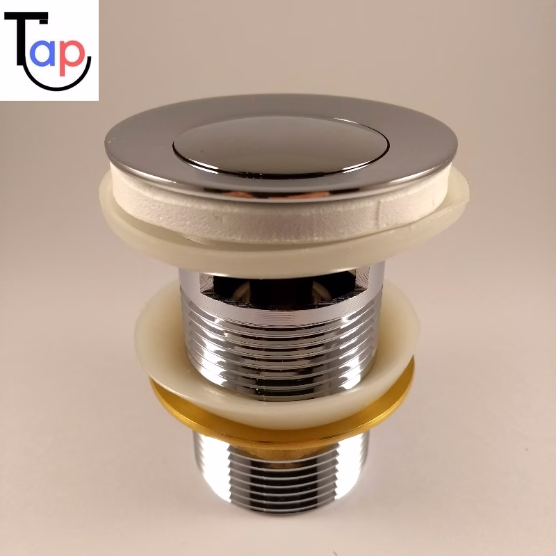 Chrome Push Button Basin Waste (1 1/4" BSP)